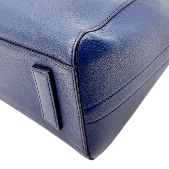 Givenchy  Antigona Leather Satchel Shoulder Bag Navy Blue - Picture 8 of 12